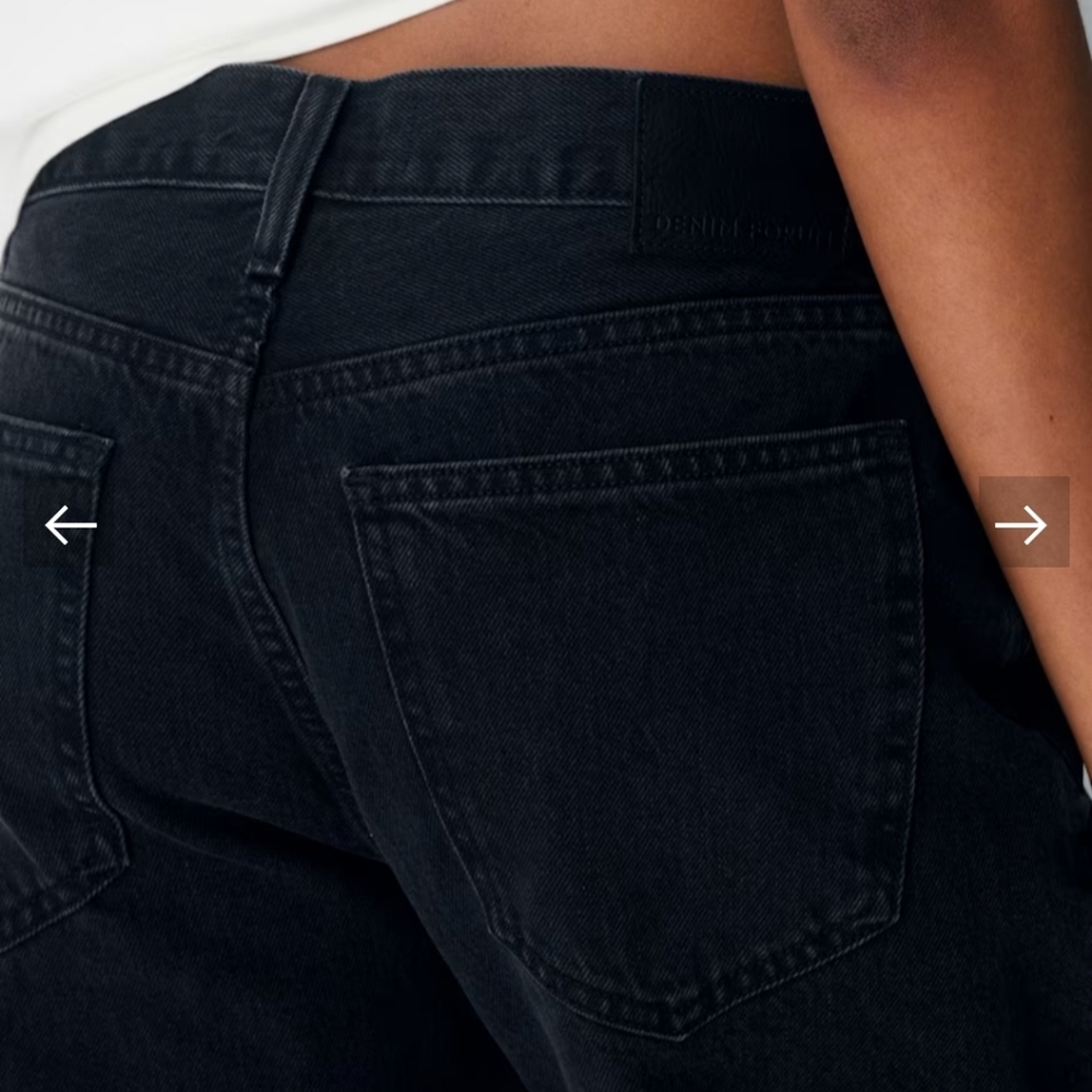 Denim Forum The '90s Iggy Lo-Rise Baggy Jean Size 27 NWT $128 "Black Eyeliner" - Picture 7 of 16